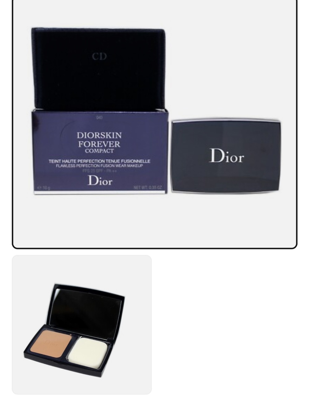 DIORSKIN FOREVER COMPACT FLAWLESS PERFECTION SPF 25 PA++ 1N neutral NIB